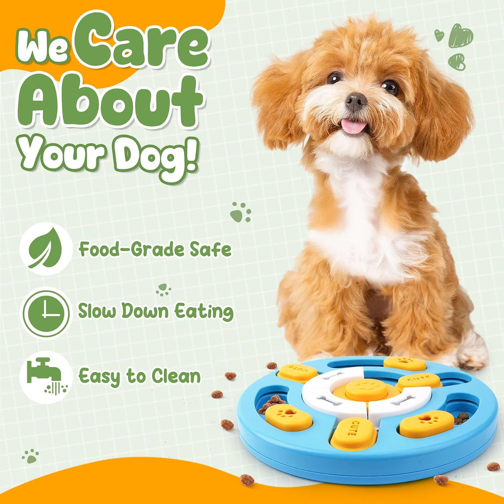 KIPRITII Dog Enrichment Toys with Lick Mat, Puzzle Toy & Slow Feeder | For Small & Medium Dogs,Healthy Eating Habits,Mental Stimulation,Keeps Dogs Engaged