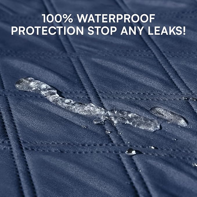 Luciphia 100% Waterproof Couch Cover Blanket for Dogs Anti-Slip Pet Couch Protector Sofa Mat Puppy Cat Blanket with Non-Slip Bottom, Navy Blue, 30x70 Inch