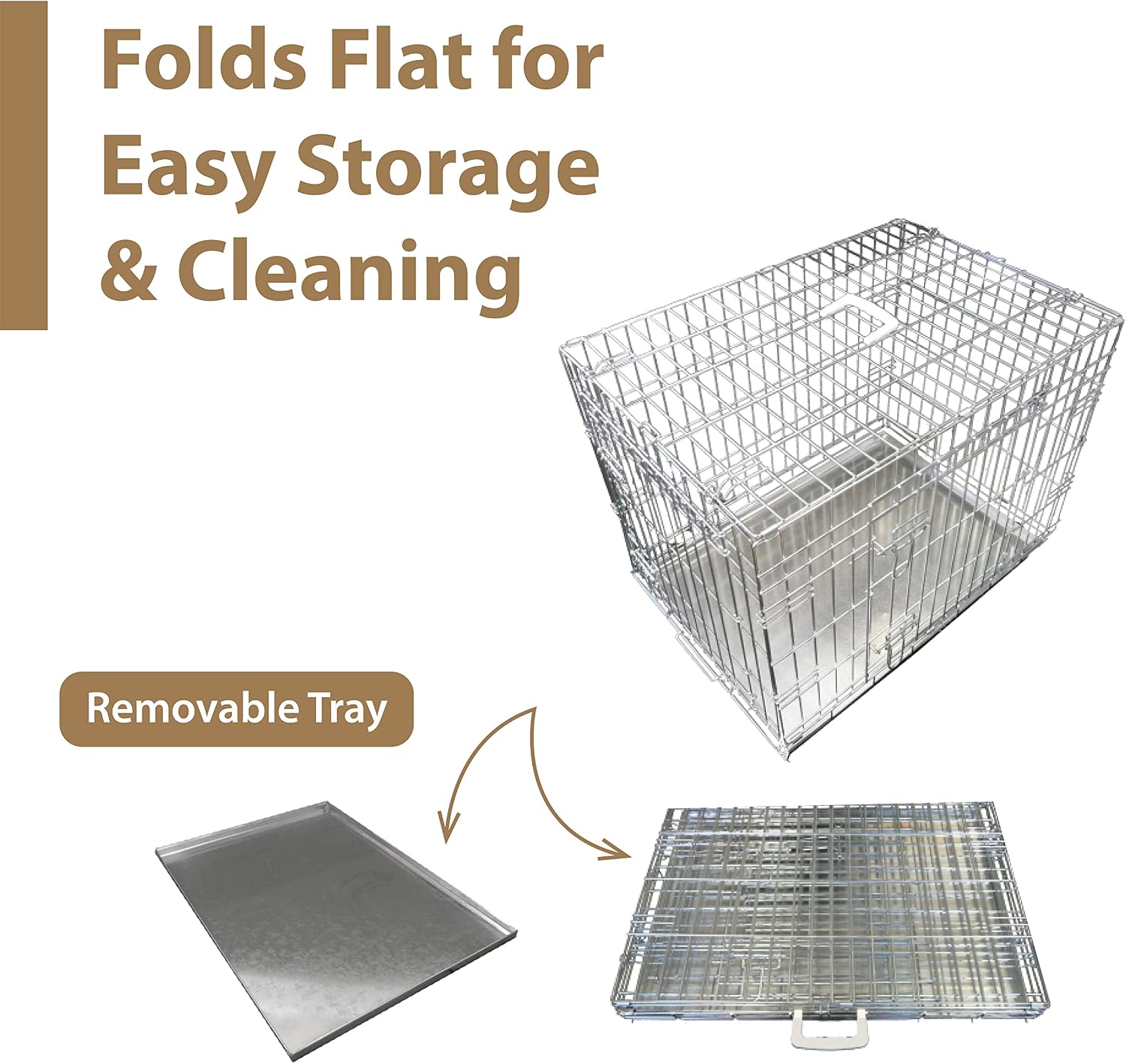 Ellie-Bo Silver Standard Large 36 inch Dog Cage