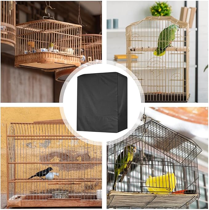 Bird Cover for Cage,Breathable Black Out Lightweight Washable Dust Proof Hood Lovebird Canary Conure Cockatiel Parakeet Pet Night