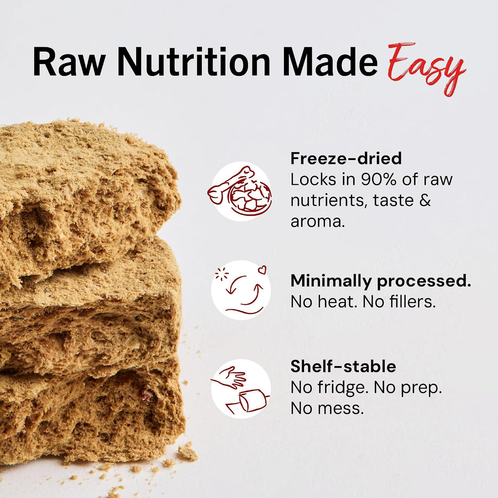 Stella & Chewy's Freeze-Dried Raw Dinner Patties - Turkey Recipe - High Protein Grain-Free Puppy & Dog Food - Perfect For Picky Eaters - 14 oz