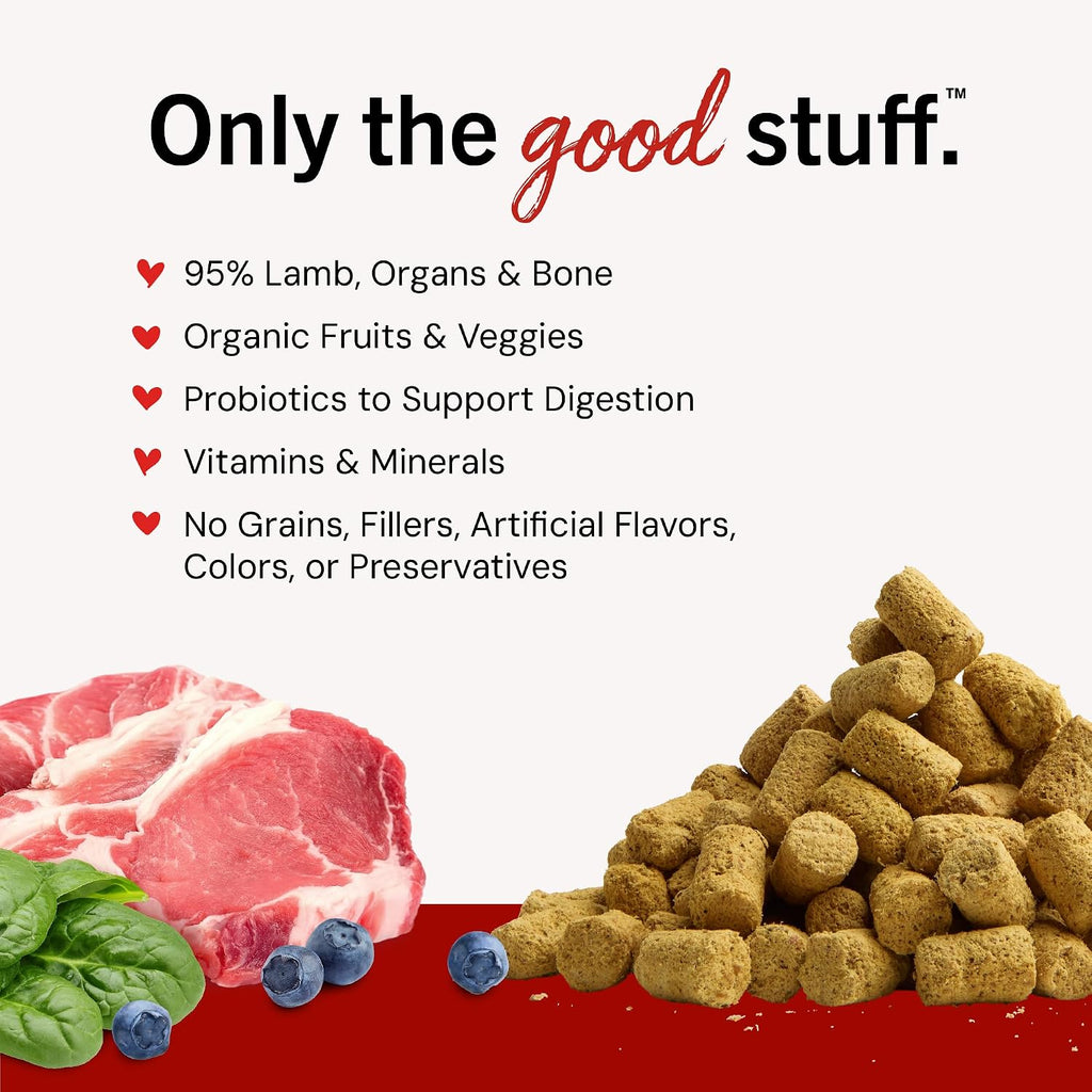 Stella & Chewy's Freeze-Dried Raw Lamb Meal Mixers- Dog Food Topper and Mixer - Made with 95% Grass-Fed Lamb, Organs & Bone - Perfect for Picky Eaters - Grain-Free - 3.5 oz
