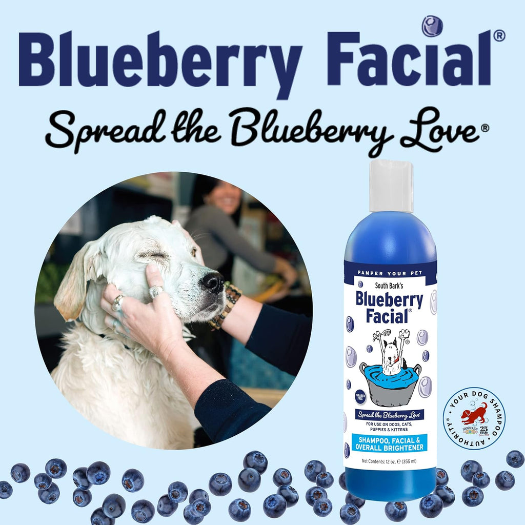 Combo Pack: Blueberry Facial® Shampoo & Blueberry-Clove Conditioner | Dogs & Cats | Combo Pack (2-12 oz.) Bottles | Brightener & Tear Stain Remover | Lasting Odor Eliminator | Adds Moisture