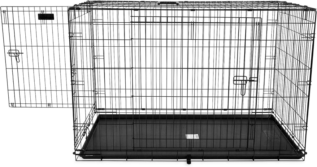Precision Pet Products Two Door Great Crate Wire Dog Crate, 48 Inch, For Pets 90-125 lbs, With 5-Point Locking System