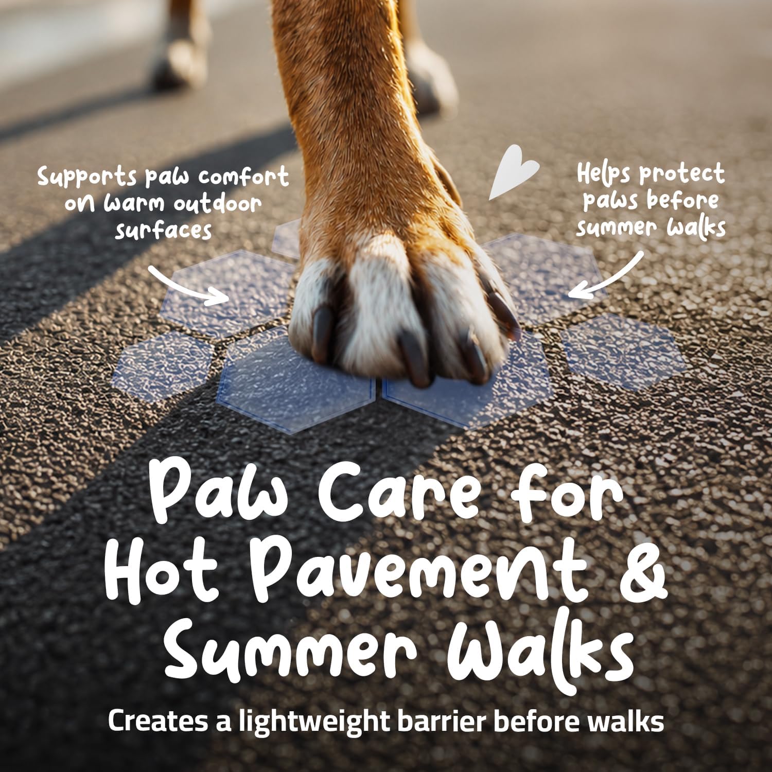 Roll-On Dog Paw Balm, Dog Paw Protector for Hot Pavement & Snow, 2.4 oz Wax | Non-Toxic, Food-Grade, Natural Dog Paw Moisturizer for Dry, Cracked Paws, Lick Safe Paw Balm, Easy-to-Apply Paw Wax for Dogs