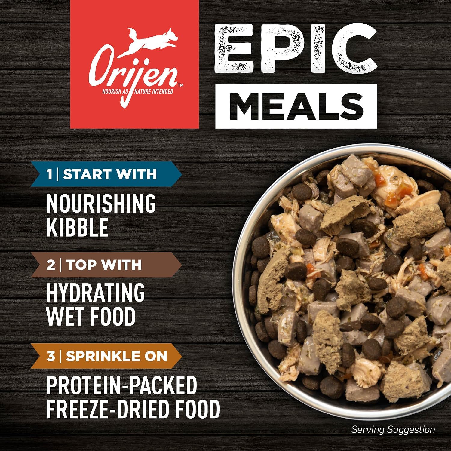 ORIJEN Amazing Grains WHOLEPREY Dry Dog Food Puppy Recipe 22.5lb. Bag | WHOLEPREY Ingredients, Freeze Dried, Fresh or Raw Ingredients, Non-GMO Ingredients, High Protein, Skin & Coat, Immune Support