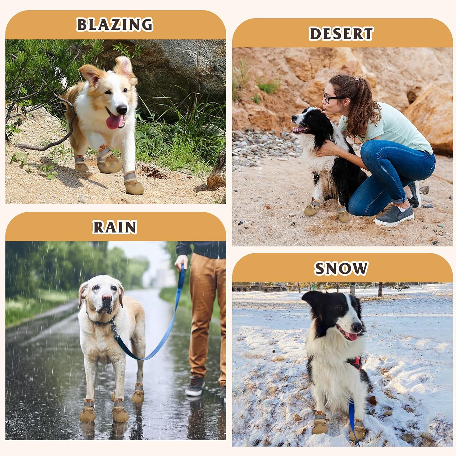Dog Shoes for Large Medium Small Dog, Mesh Breathable Dog Shoes for Hot Pavement, Anti-Slip Dogs Boots Paw Protectors with Reflective for Outdoor Indoor Hardfloors