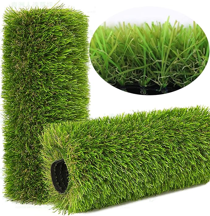 Artificial Grass Rug Outdoor Indoor 3FTX61FT Fake Grass Carpet Green Synthetic Grass Pet Turf Realistic Faux Grass Rug with Drain Holes for Garden Lawn Landscape Balcony Home Decor Patio