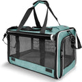 GAPZER Small Dog Carrier Yorkshire Puppy Softshell Chihuahua Transport Cage | Privacy Protection Big Kitten Car Travel Cloth Carry Bag up to 20 lbs, Small Animal Portable Mesh Kennel Cage for Vet Visits