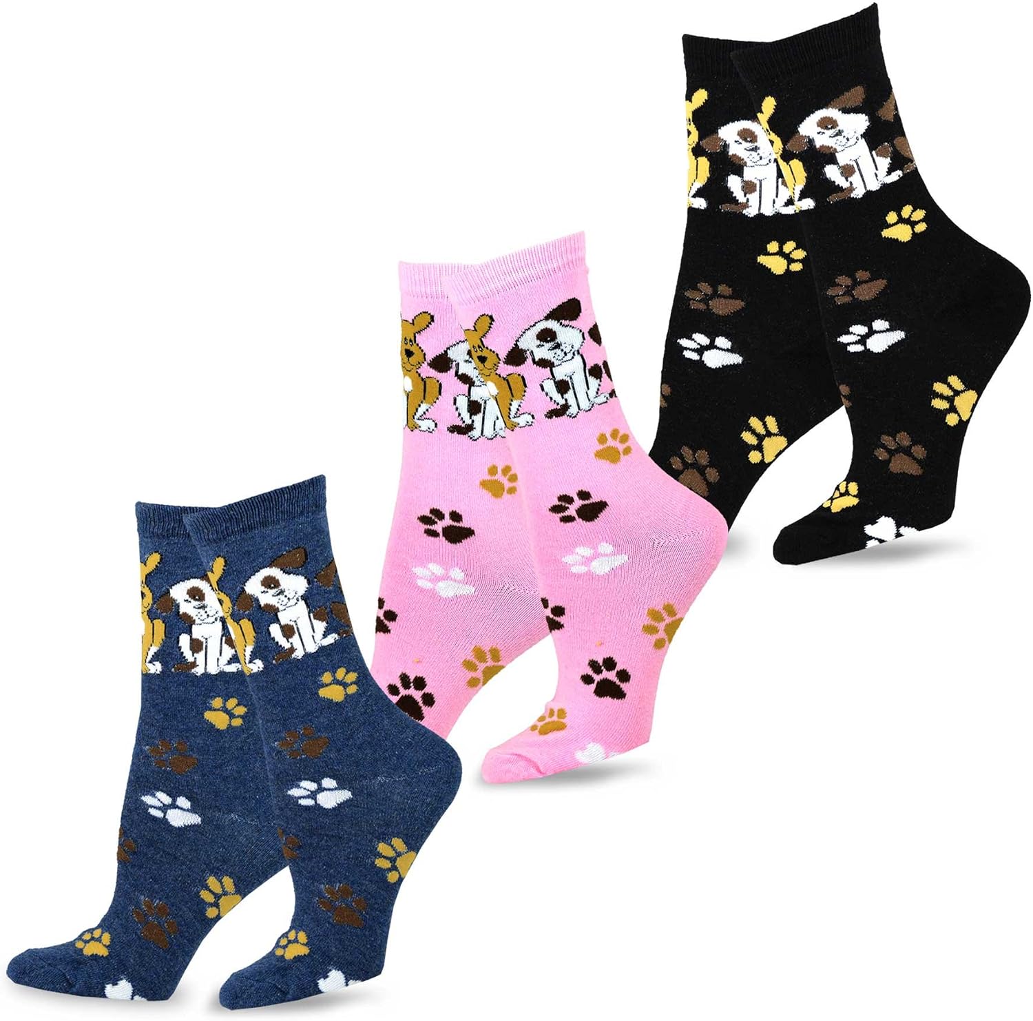 Teehee Funny Cat and Dog Lover Socks - Music Novelty Crew, Knee High, Lowcut, Ankle Multipair for Women and Men