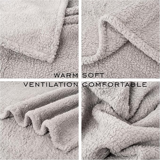3 Blankets, Dog Cat Pet Blanket, Soft Warm Fleece, for Puppy, Small Dogs or Kitten, Cats, Plush Fuzzy Blanket for Bed, Sofa, Travel (32" x 24", 3/Pack, Beige+Light Gray+Dark Gray)