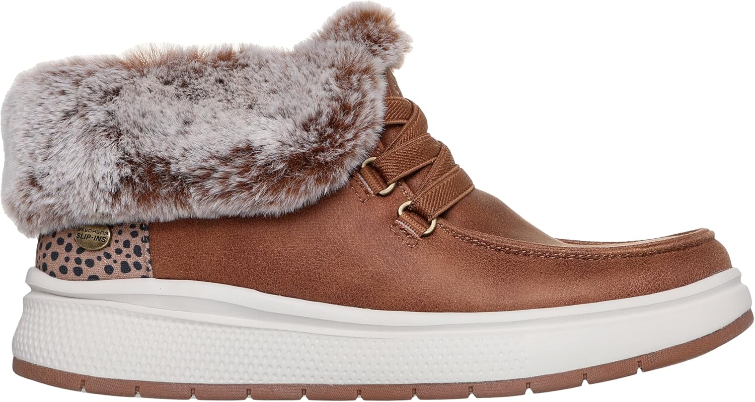 Skechers Women's Hands Free Slip-ins Skip Cute Wave - Fur Fancies | Casual bootie, Slip-ins, Faux fur lining, Skechers Memory Foam footbed, Crafted with 100% vegan materials