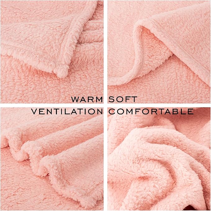 3 Blankets, Dog Cat Pet Blanket, Soft Warm Fleece, for Puppy, Small Dogs or Kitten, Cats, Plush Fuzzy Blanket for Bed, Sofa, Travel (24" x 18", 3/Pack, Lavender+Pink+Dark Pink)