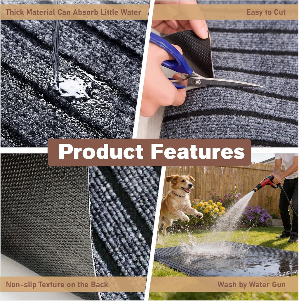 74 * 60 * 0.3inch Dog Crate Floor Protection Mat Kennel Mat to Protect Floors Non-Slip Absorbs Urine Water Resistant Pad Under Pet Cage Mat for Floor Protecting Kennel Training