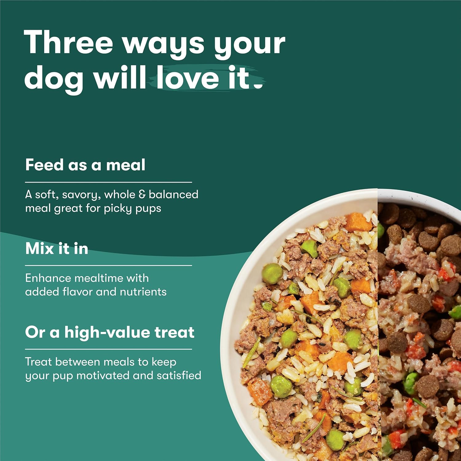 Jinx Chicken Wet Dog Food Toppers, Homemades 6 Pack, 9oz | Meal or Mix with Dry Dog Food, Made with Real Chicken, Bone Broth & No Fillers for Puppies, Adults & Seniors