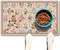 Absorbent Pet Dog Bowl Mat for Food and Water, Pet Cat Food Feeding Mat with Non Slip Rubber Backing, Dog Food Mats for Floors Waterproof, 16"x24"