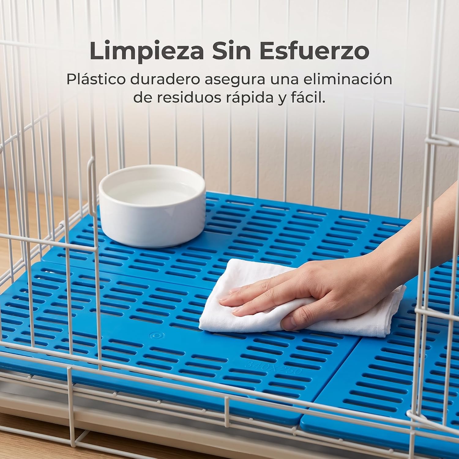 Cage Floor Grid Cage Mat Hutch Crate with Build and Rinse Cleaning Suitable for Dog crates hutches Small pet enclosures, Pink, 42 * 33 * 1cm A Model Small 2
