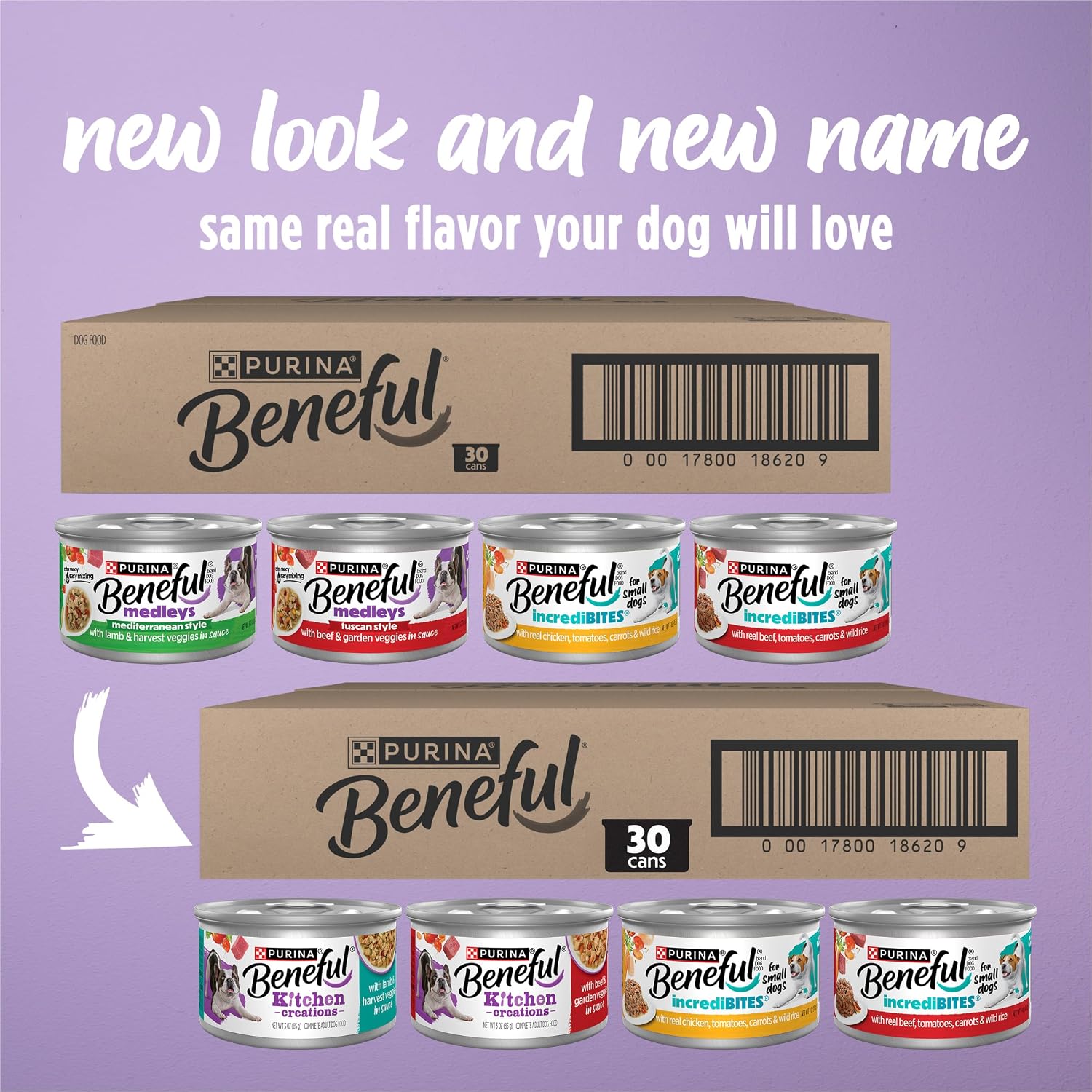 Beneful Purina IncrediBITES and Medleys Wet Dog Food Variety Pack Made with Real Beef, Chicken, and Lamb with Dog Gravy, 30 Pack - (Pack of 30) 3 oz. Cans