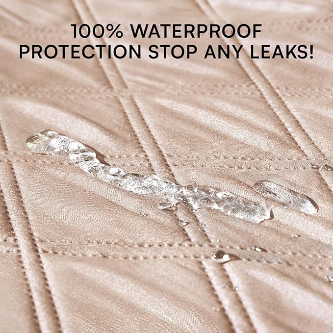 Luciphia 100% Waterproof Couch Cover Blanket for Dogs Anti-Slip Pet Couch Protector Sofa Mat Puppy Cat with Non-Slip Bottom, Beige, 40x50 Inch