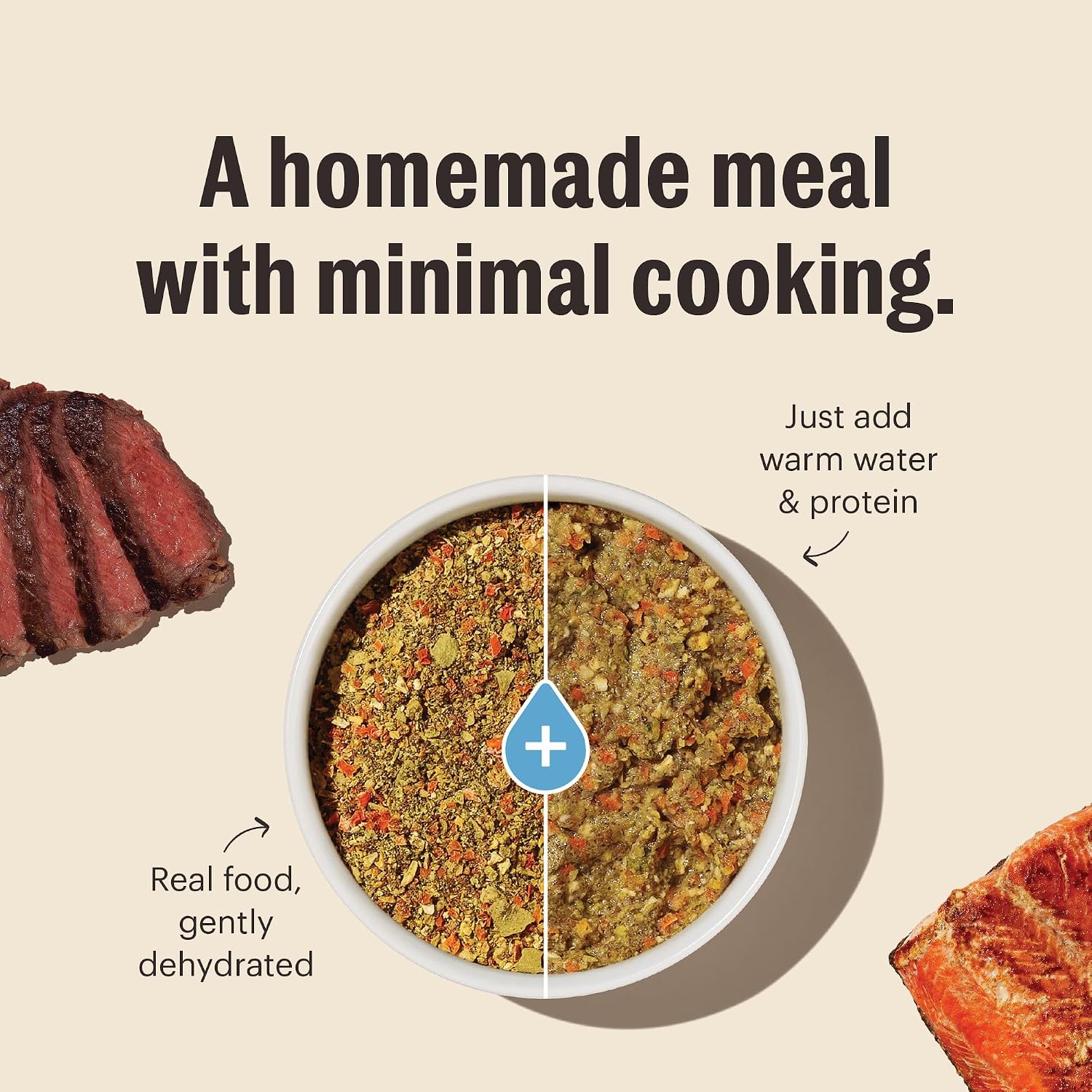 The Honest Kitchen Human Grade Whole Grain, Veggie & Fruit Base Mix Dehydrated Dog Food (Just Add Protein) - 7 Pound Box (Makes 12 Pounds)
