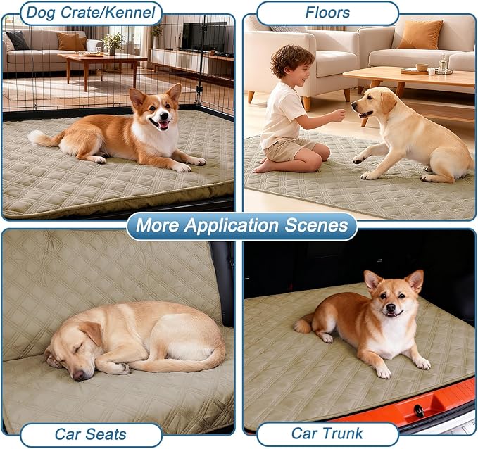 hyha Waterproof Dog Blanket, Reversible Pet Bed Blanket, Soft Sofa Couch Cover for Dogs Washable, Waterproof Pet Couch Covers for Sofa Puppy Cats Furniture Protector(40"x70", Taupe/Beige)
