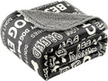 Waterproof Dog Blankets Pet Blanket 50"x60", Soft Fluffy Sofa Car Bed Protector, Reversible Sherpa Fleece Dog Blanket for Large Dogs (Letters)