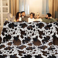 Bnuitland Brown Cow Print Blanket, Large Size 108x90 Inches with Storage Pouch, 300 GSM Double Sided Lightweight Fuzzy Decor, Super Soft Cozy Gift Flannel Fleece Blanket for Bed/Sofa/Couch/Outdoor