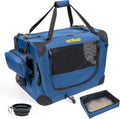 Soft Pet Carrier & Dog Carrier with Travel Litter Box & Collapsible Bowl 24x17x17 – Large Cat Carrier & Small Dog Crate for Car, Vet Visits, Home & Traveling