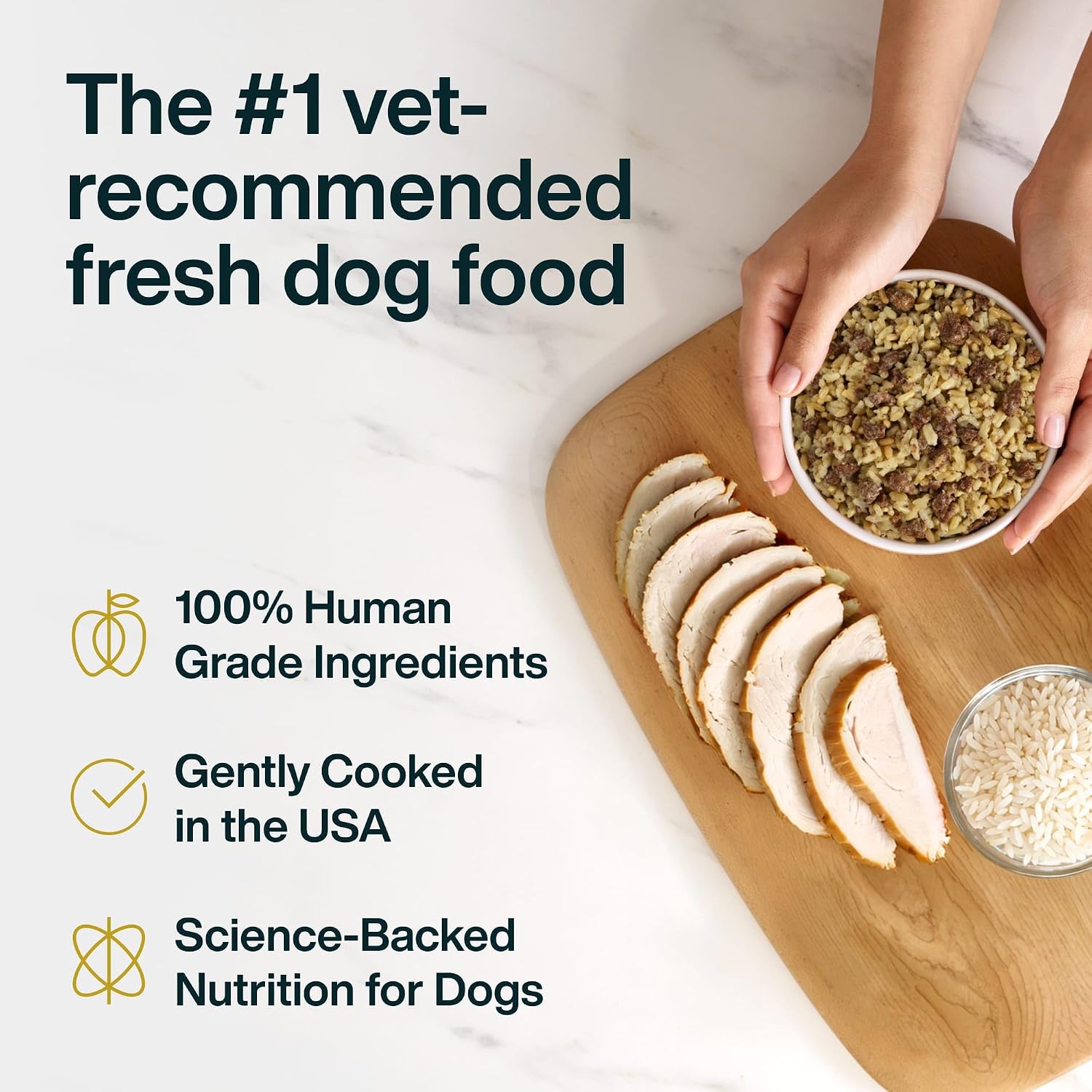 JustFoodForDogs JustFresh Fresh Sensitive Stomach Dog Food Pouches - 7 Pack | Shelf Stable Dog Food for Sensitive Stomachs, Human-Grade Turkey & Rice, Gentle Digestion, Gut Health Support, 12 Oz Pouch