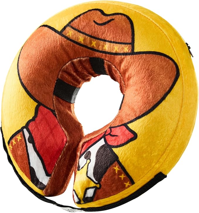 BENCMATE Inflatable Dog Cone Collar Alternative, Soft Dog Cone for Small Medium Large Dogs and Cats, Neck Recovery ECollar Donut Collar After Surgery (Large, Cowboy)