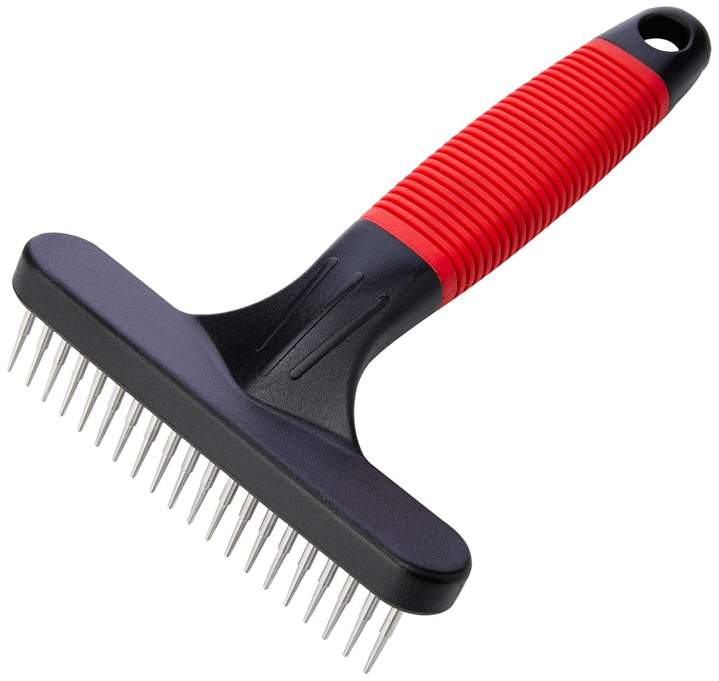 Ferplast Rake comb for dogs GRO 5872, Rounded rotating teeth, Ideal for undercoat of medium and long haired animals, 15,5 x 11 x h 3,3 cm