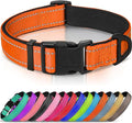 Joytale Dog Collar,Soft Neoprene Padded Breathable Nylon Pet Collar Adjustable for Puppy and Small Dogs,Orange,XS