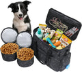 MYDAYS Dog Travel Bag, Pet Luggage Suitcase, Weekend Tote Carrier with Collapsible Bowl (Black1)