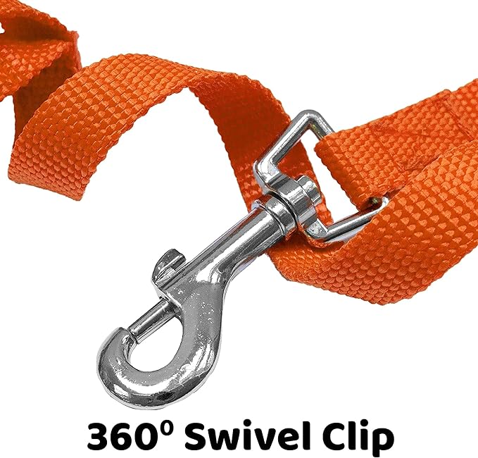 Long Dog Puppy Obedience Recall Training Agility Lead, Leash - ORANGE, 50' Foot - by, Downtown Pet Supply