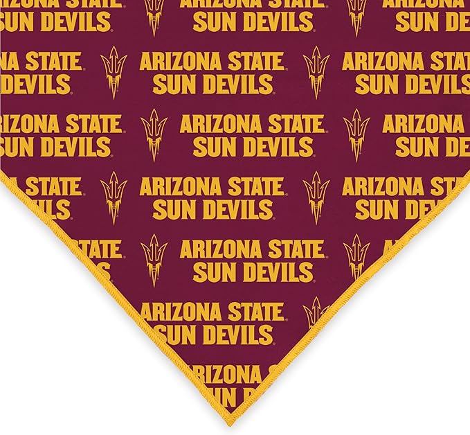 Arizona State Sun Devils Officially Licensed Bandana for Dogs and Cats | Fits Pets Great Gift Idea | Easy-to-Tie (Large, 28")