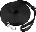 AMAGOOD Dog/Puppy Obedience Recall Training Agility Lead-15 ft 20 ft 30 ft 50 ft Long Leash-for Dog Training,Tie Out,Play,Safety,Camping (50Feet x 1Inch, Black)