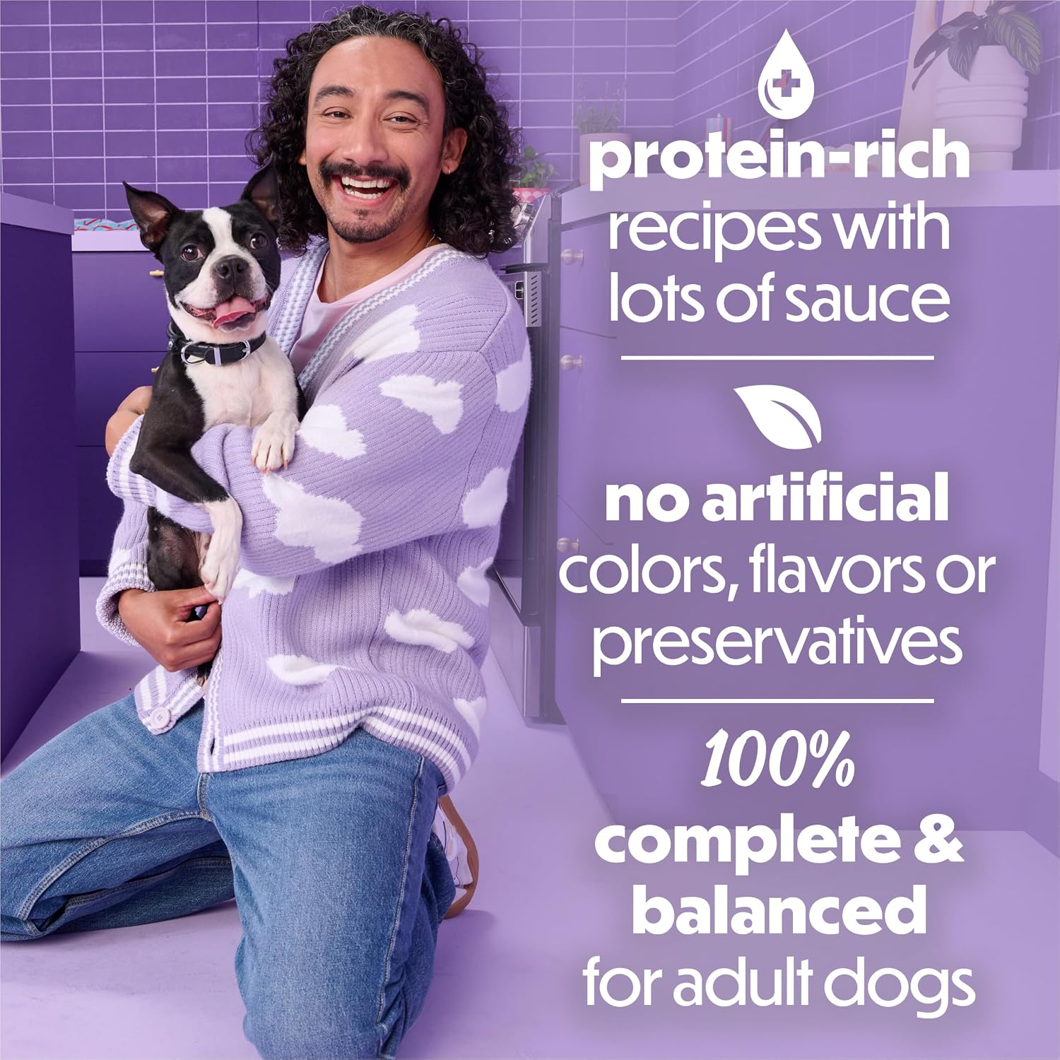 Purina Beneful Kitchen Creations Wet Dog Food Variety Pack, (30) 3 oz Cans | Real beef, chicken or lamb with vegetables, grains, and pasta, bite-sized tender chunks in a savory sauce