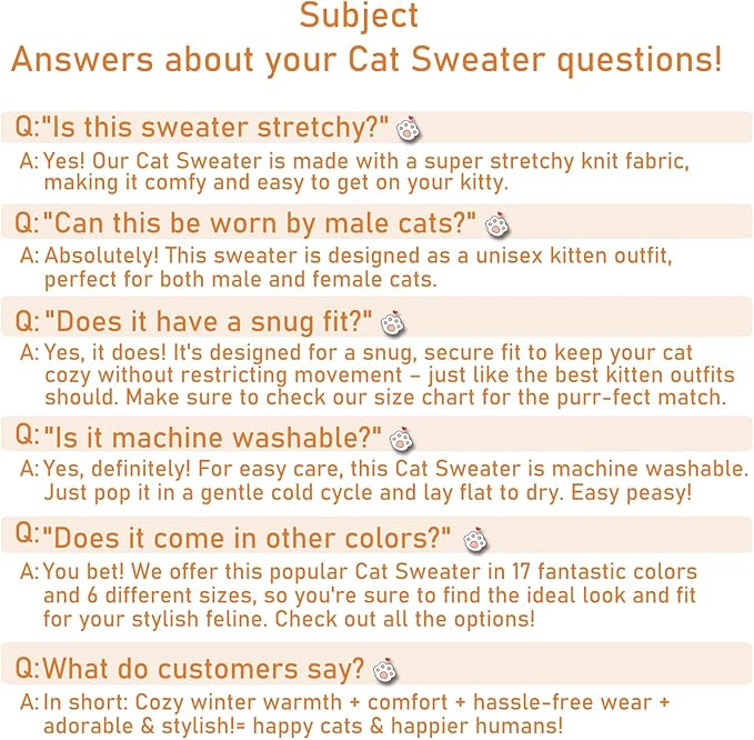 Stretchy Cat Sweater - 17 Colors & 6 Sizes | Snug Winter-Ready Knit for Boy/Girl Cats & Kittens(Deep Purple, Small)