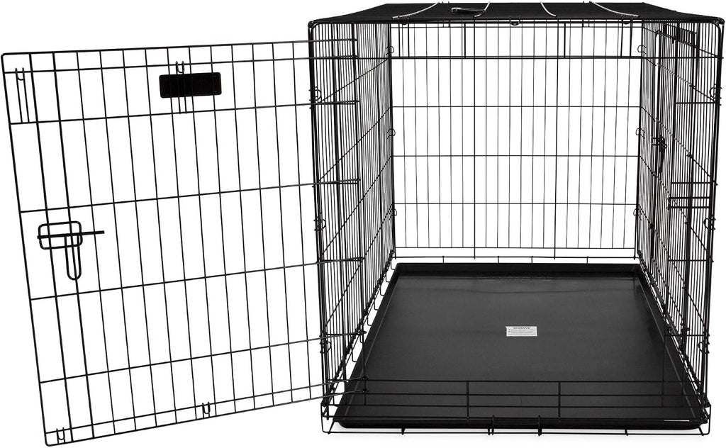 Precision Pet Products Two Door Great Crate Wire Dog Crate, 48 Inch, For Pets 90-125 lbs, With 5-Point Locking System