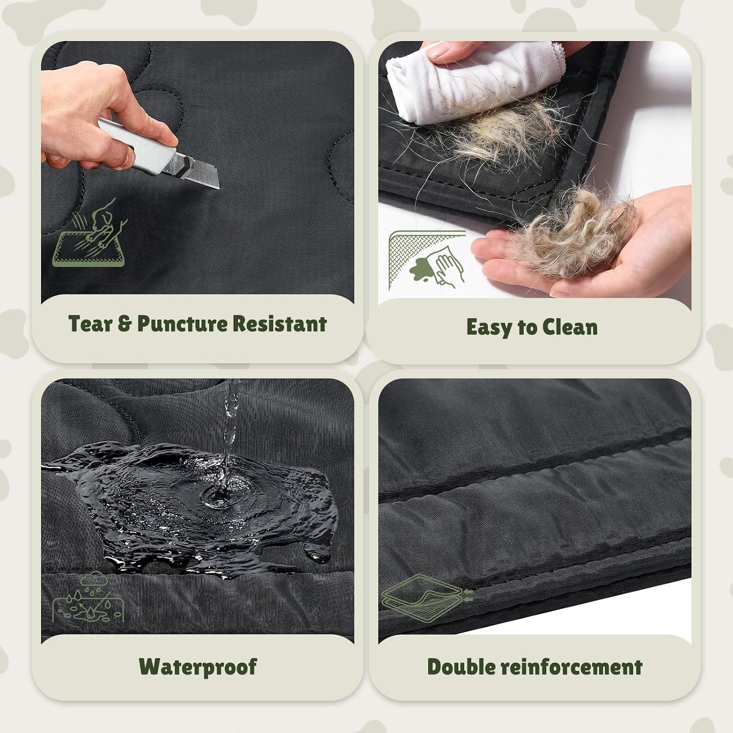 Chew Proof Dog Crate Pad, Indestructible Durable Dog Crate Mat, 22"x35" | Dog Bed For Aggressive Chewers, Waterproof, Machine Washable, For Large Dogs, Tough Indoor Outdoor Kennel Pad, Medium