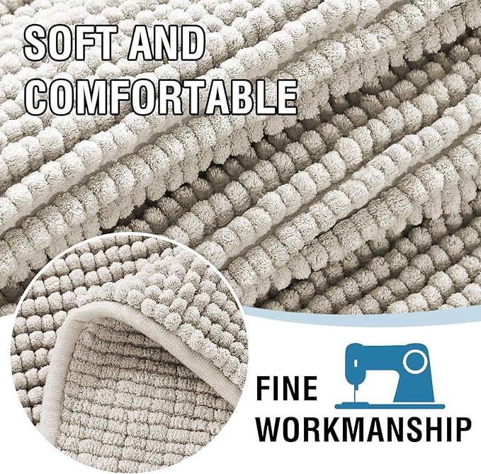 H.VERSAILTEX Plush Chenille Couch Cover for 3 Cushion Couch Anti Slip Washable Sofa Slipcovers Soft and Durable Furniture Protector for Dogs Cats Kids (27.5" x 71", Oatmeal)