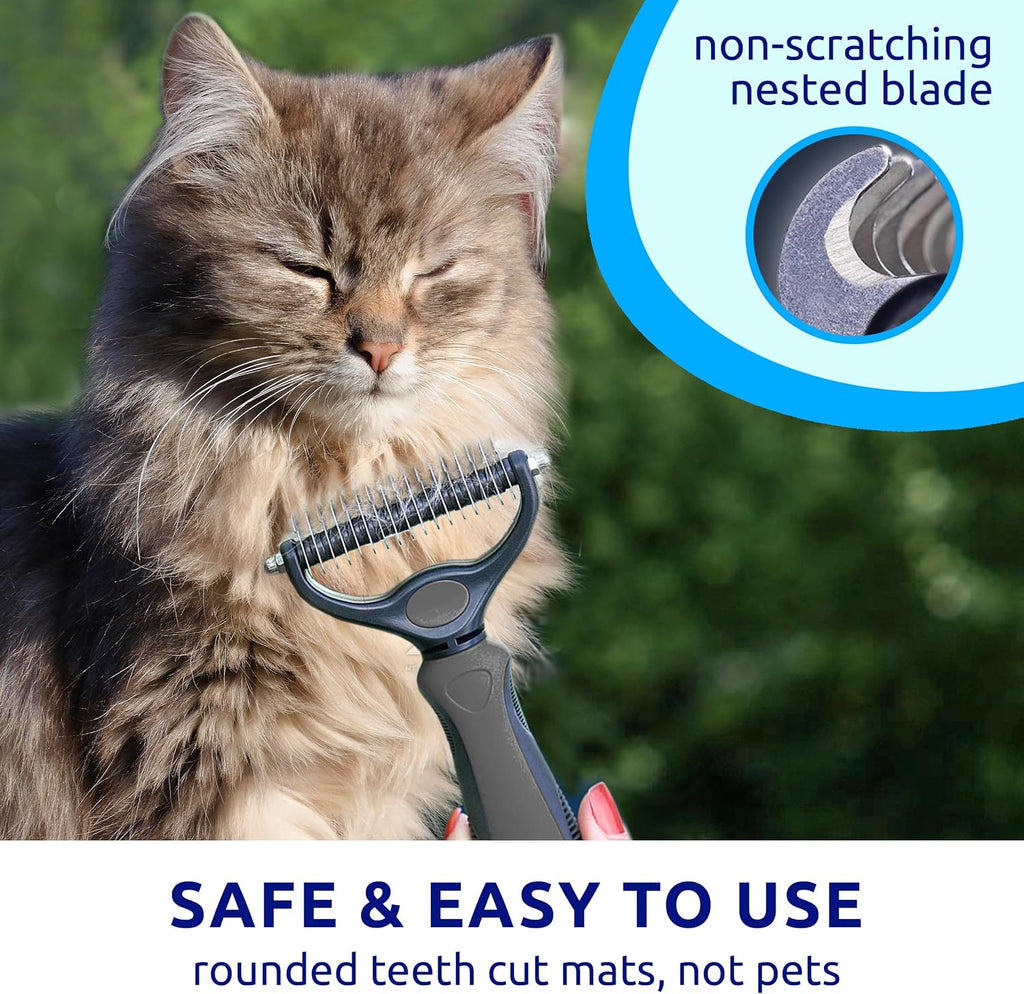 Pat Your Pet Deshedding Dog Brush For Shedding – Cat Brushes For Indoor Cats, Double-Sided Cat Brush Deshedding & Grooming Tool For Long Haired And Short Haired Dogs, Skin-Friendly