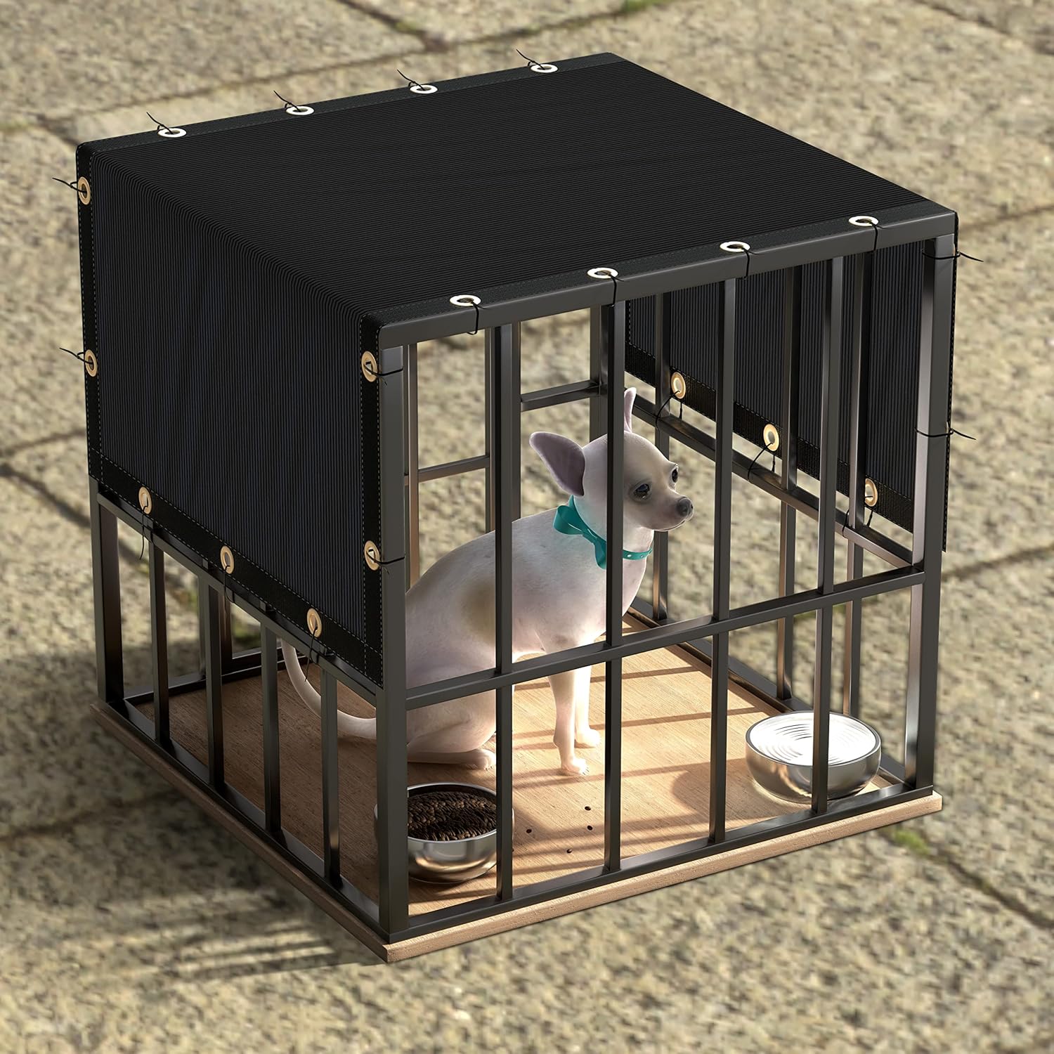 ColourTree 4' x 10' Black Shade Cloth with Grommets - 90% Sunblock, Durable Mesh Fabric Tarp for Dog Kennel Cover, Fence Privacy Screen, Greenhouse, Chicken Coop & Pet Playpen (We Make Custom Size)