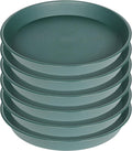 6 Pack of 7 inch Plant Saucer, Heavy Duty Plastic Plant Water Tray 7 inch Round, Flower Plant Saucers for Indoors No Holes, Plant Dishes Saucer for Planter 7"/8" (7", Green)