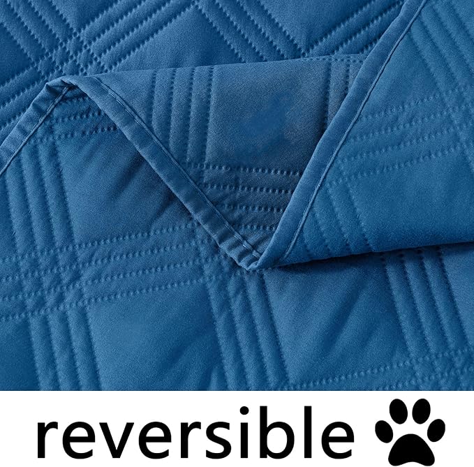 hyha Waterproof Dog Blanket, Reversible Pet Bed Blanket, Soft Sofa Couch Cover for Dogs Washable, Waterproof Pet Couch Covers for Sofa Puppy Cats Furniture Protector(68"x82", Navy Blue/Navy Blue)