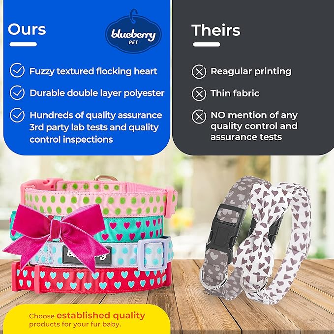 Blueberry Pet Essentials Rainbow Polka Dots Adjustable Dog Collar, Large, Neck 18"-26"