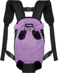 PetAmi Dog Carrier Backpack, Adjustable Pet Cat Front Carrier Backpack, Ventilated Dog Chest Carrier for Hiking Camping Travel, Sling Bag for Small Medium Dog Cat Puppies, Large, 12-16 lbs, Purple