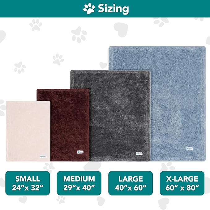 PetAmi Dog Blanket for Small Medium Dogs Brown, Fluffy Soft Puppy Blanket, Sherpa Fleece Cat Blanket for Kitten Doggie, Calming Pet Blanket Throw for Couch Sofa Bed Washable, Medium 29x40