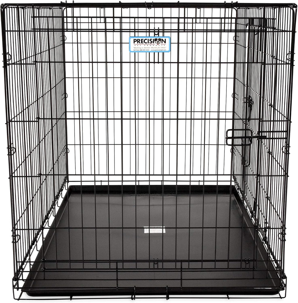 Precision Pet Products Two Door Great Crate Wire Dog Crate, 48 Inch, For Pets 90-125 lbs, With 5-Point Locking System