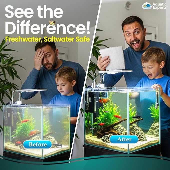 Aquatic Experts Aquarium Filter Floss for Fish Tank Filters - FilterFirst Aquarium Filter Pad - Media Roll for Crystal Clear Water, 3/4" - 1" Thick (12 Inch Wide, 24 Feet Long)